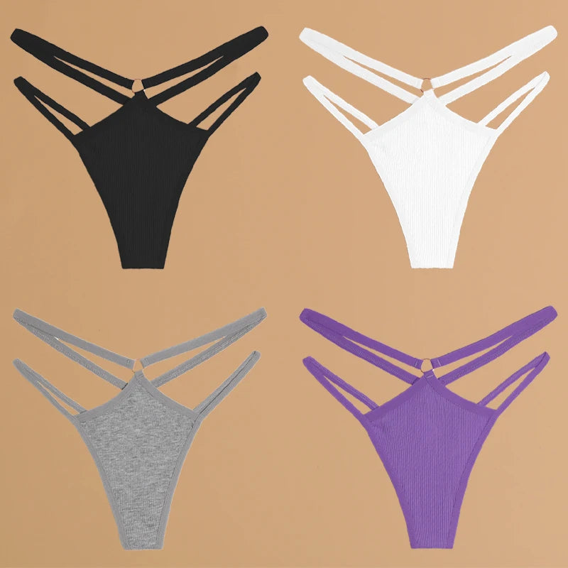 Double Thin Belt Thong