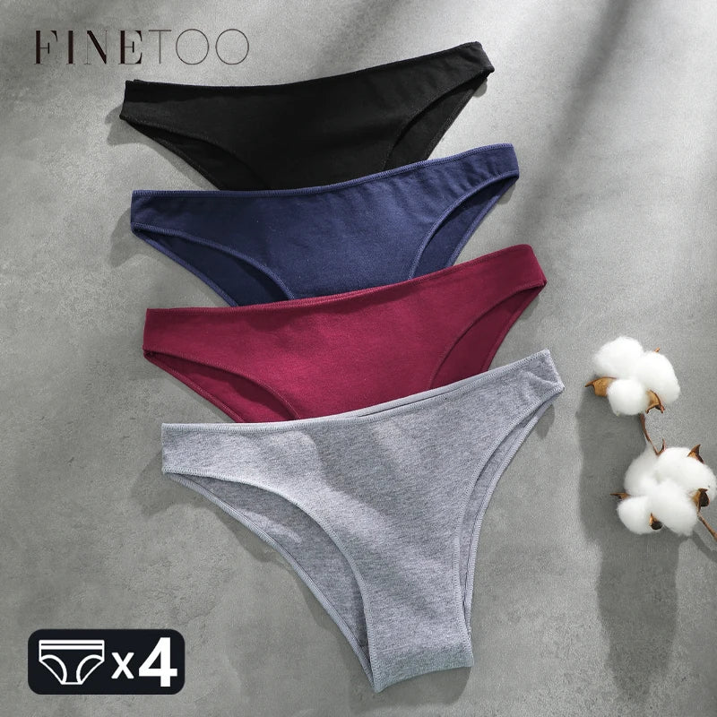 4Pcs Soft-Cotton Seamless Underwear