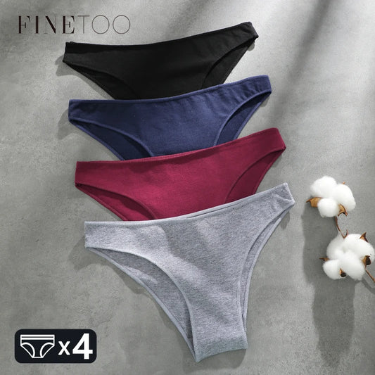 4Pcs Soft-Cotton Seamless Underwear