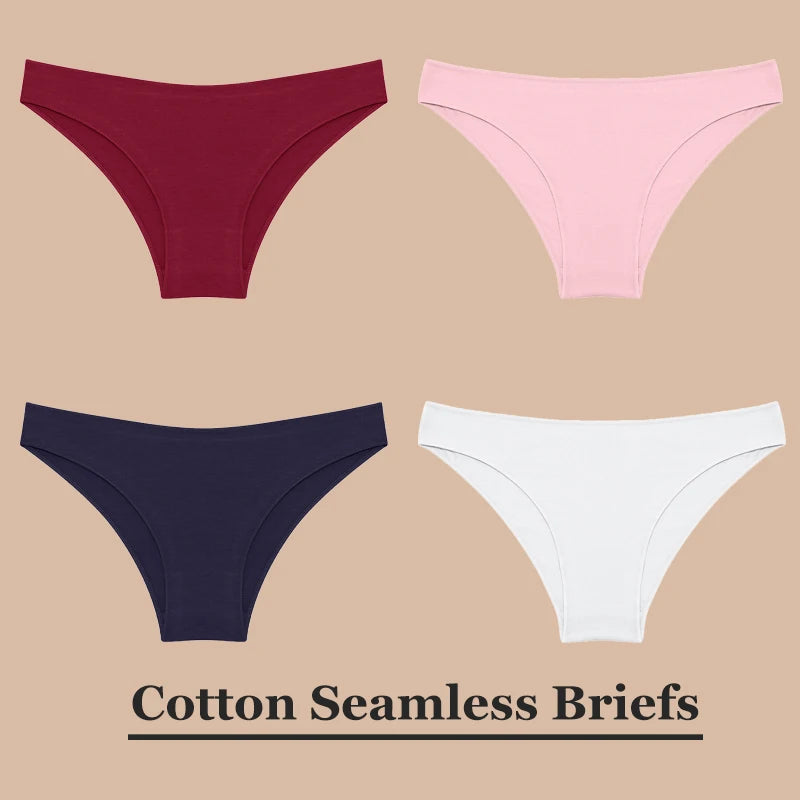 4Pcs Soft-Cotton Seamless Underwear