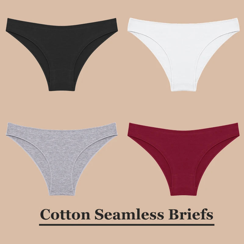 4Pcs Soft-Cotton Seamless Underwear