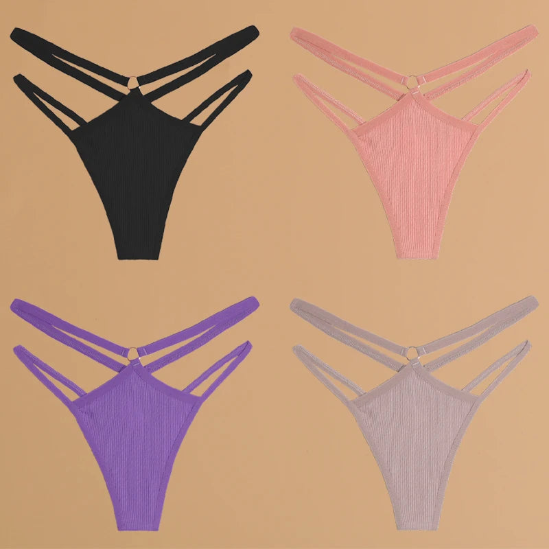 Double Thin Belt Thong