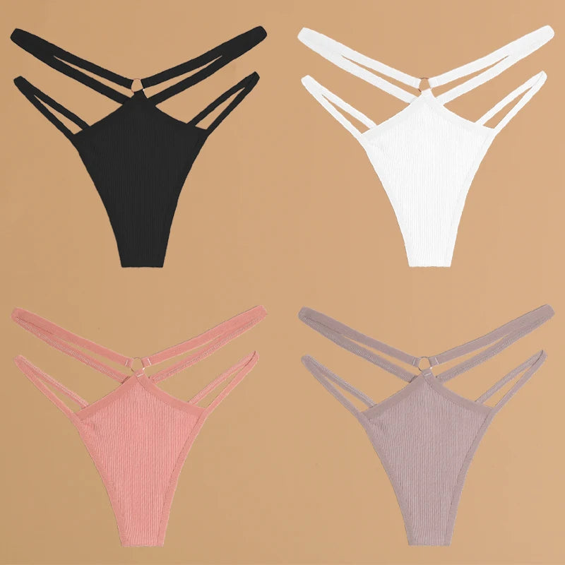 Double Thin Belt Thong