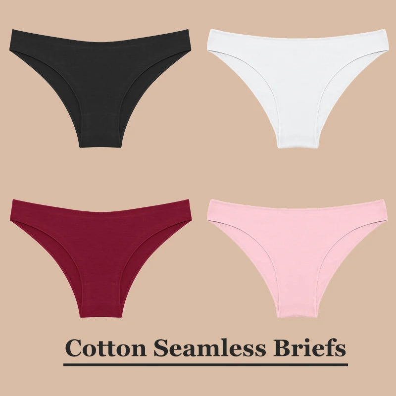 4Pcs Soft-Cotton Seamless Underwear