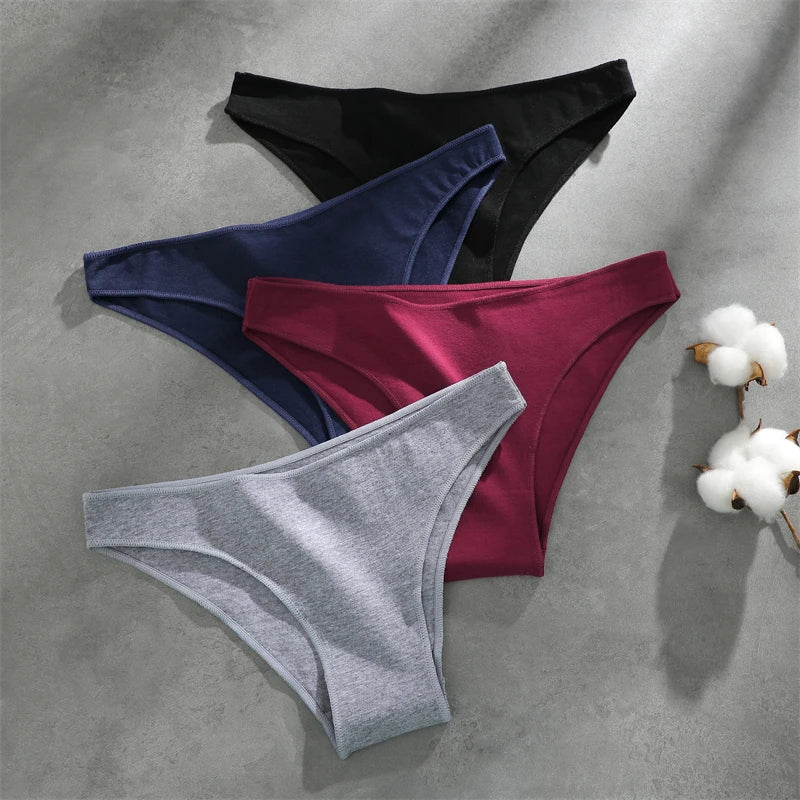 4Pcs Soft-Cotton Seamless Underwear