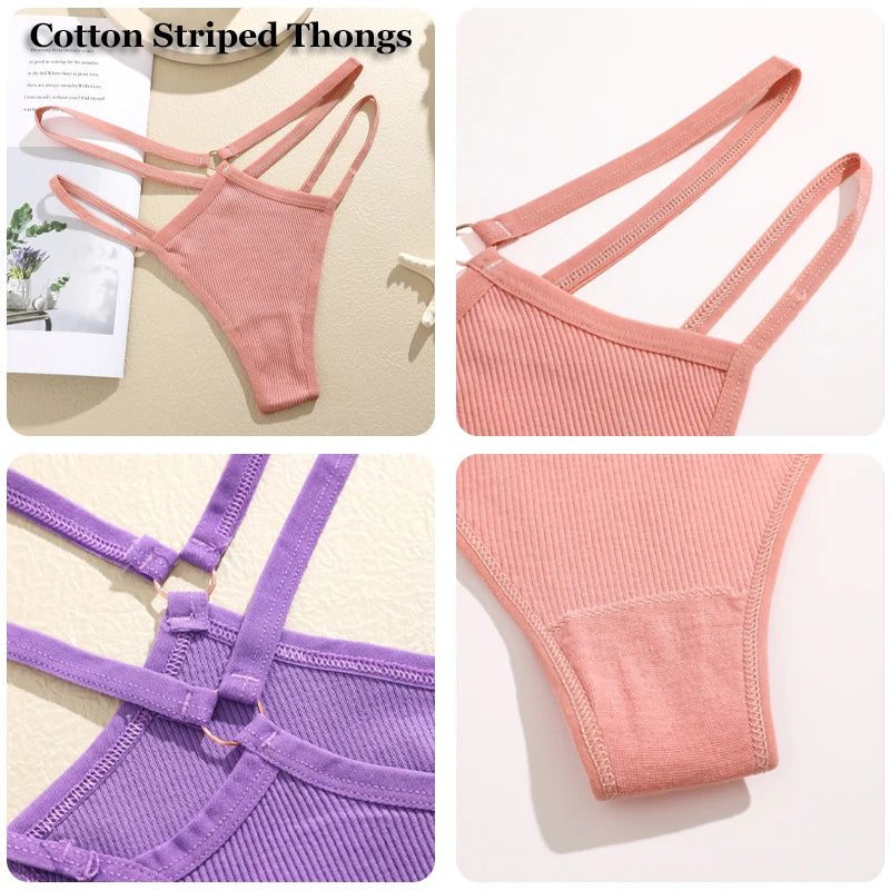 Double Thin Belt Thong