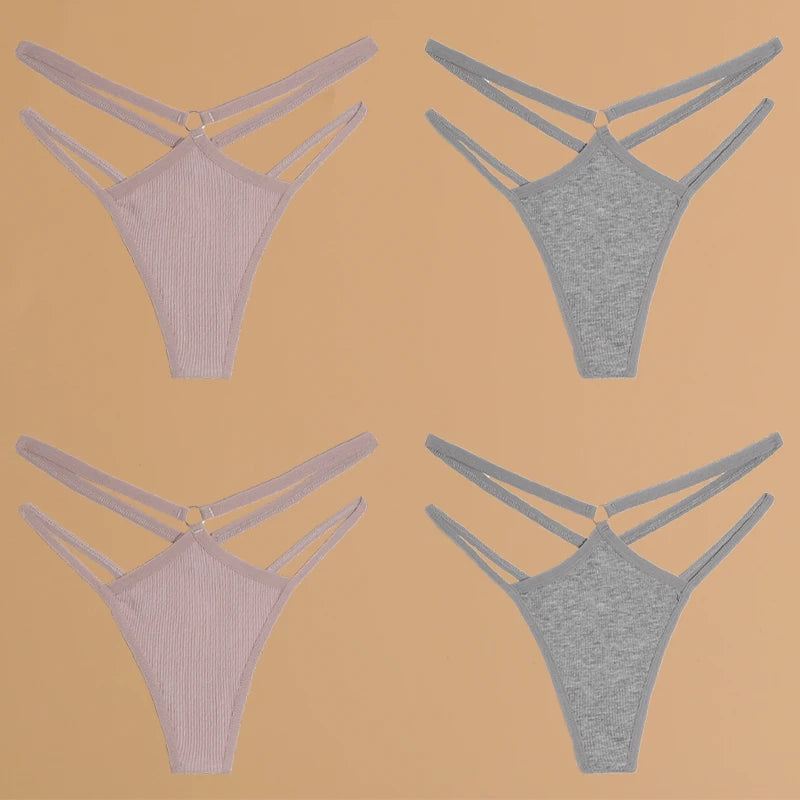 Double Thin Belt Thong