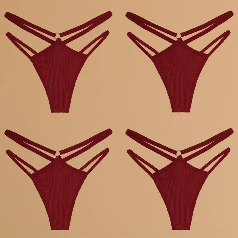 Double Thin Belt Thong