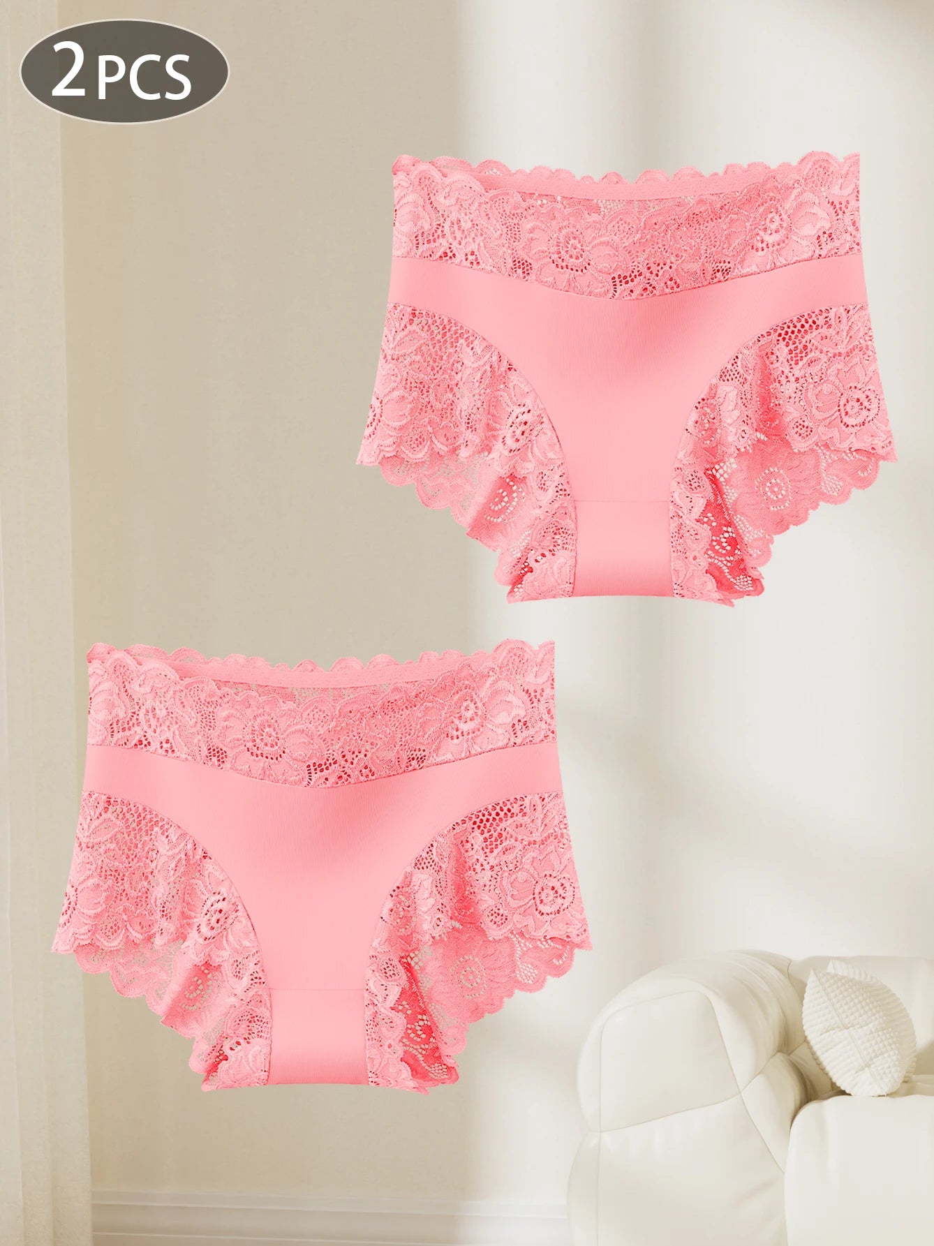 2-Pack Super Elegant Lace Trim Underwear