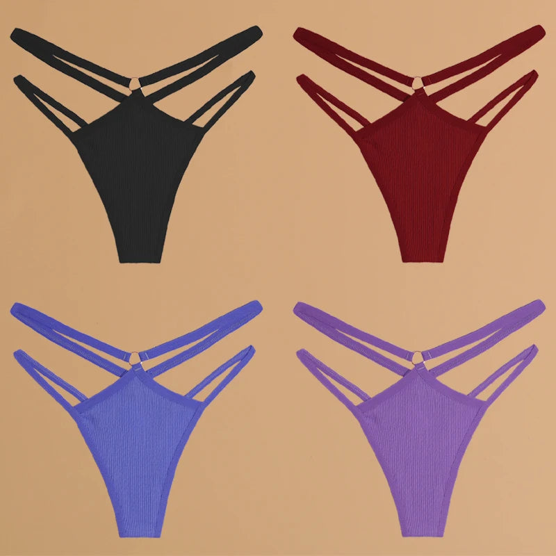 Double Thin Belt Thong
