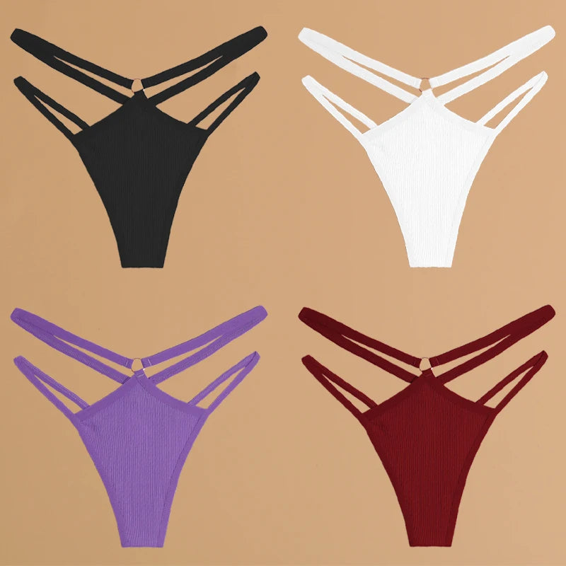 Double Thin Belt Thong